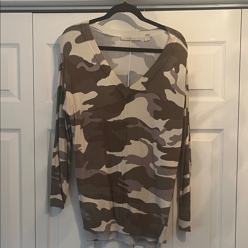 Boston Proper Camouflage V-Neck Tunic